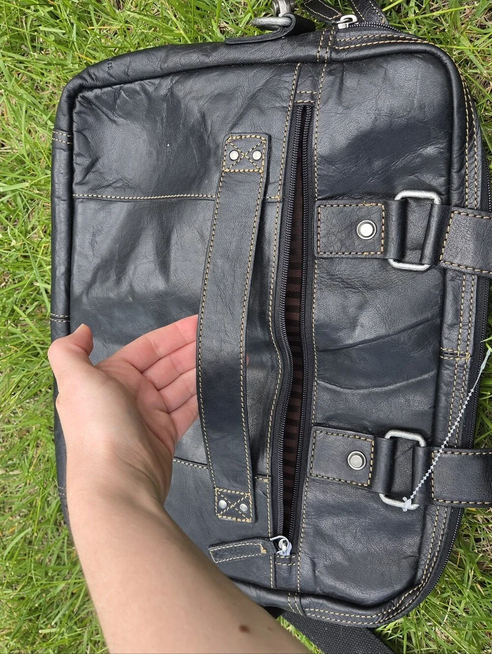 Jack Georges Voyager Professional Leather Briefcase - Black